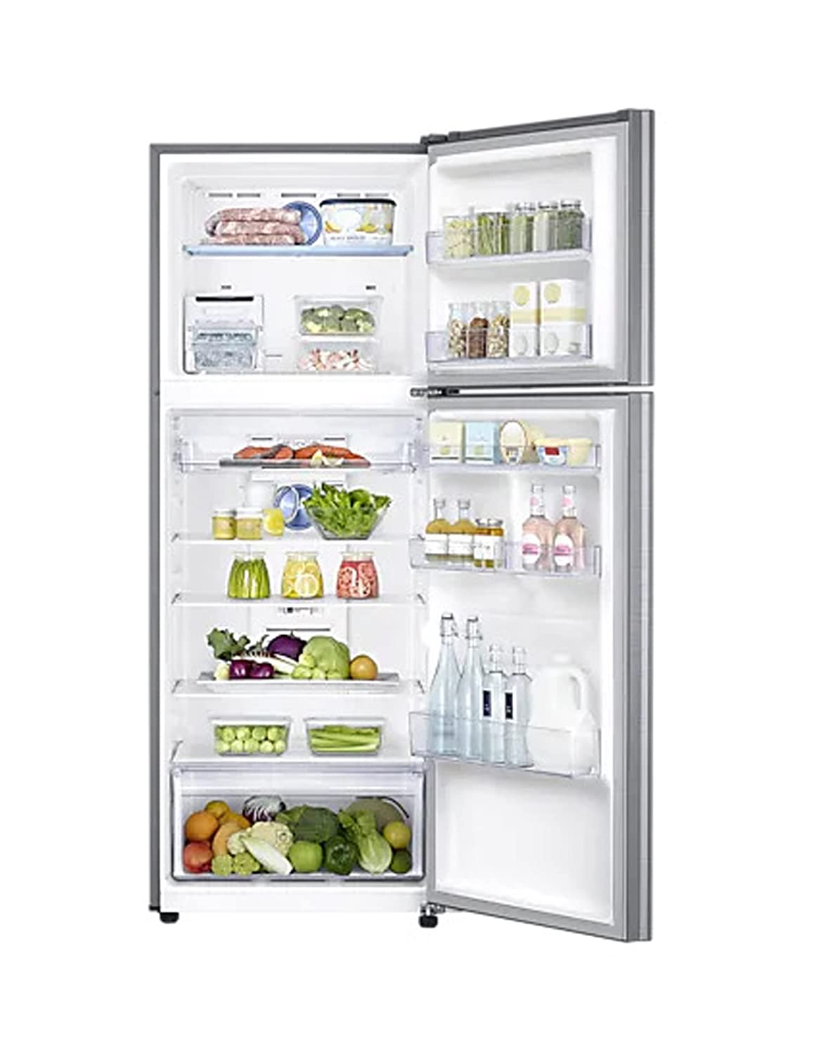 Samsung 415L 2 Star Frost-Free Double Door Digital Inverter Refrigerator (RT42B5538S8/TL, Elegant Inox, 5-in-1 Convertible, 2022 Model)