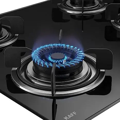 KAFF CRH 604 Built in Hob | Tornado Fire Burners | Auto Electric Ignition| Black Tempered Glass