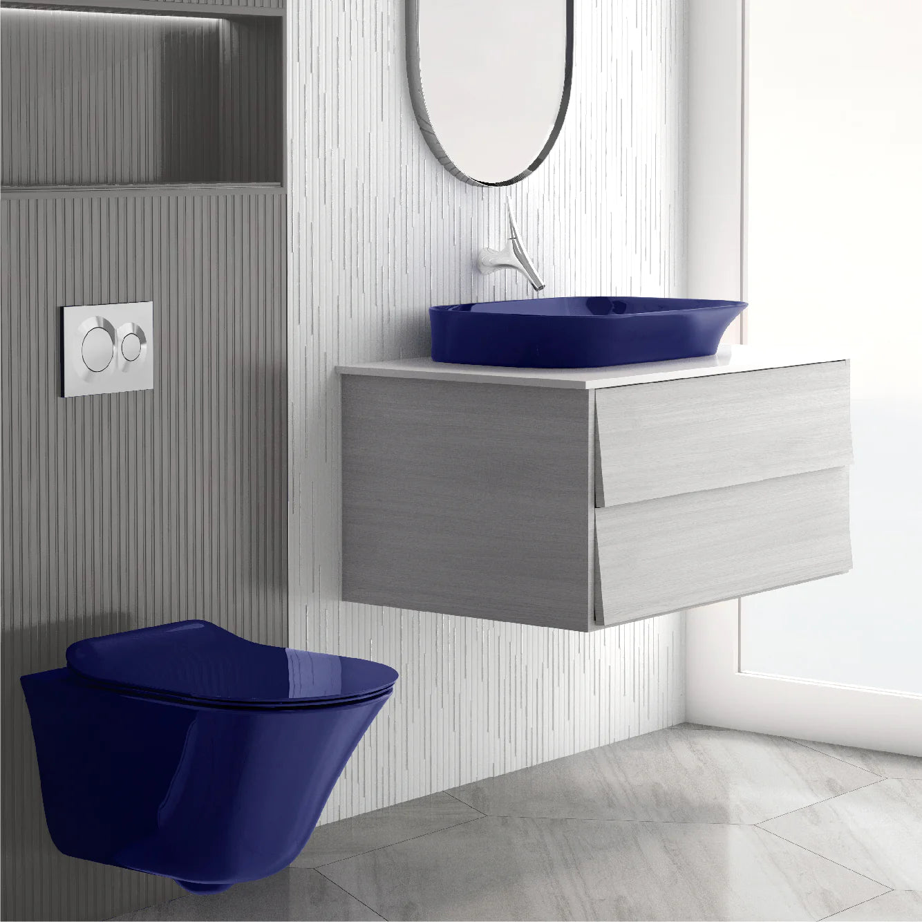 kohler K-28784IN-DGS 550mm vessel basin without faucet hole in indigo
