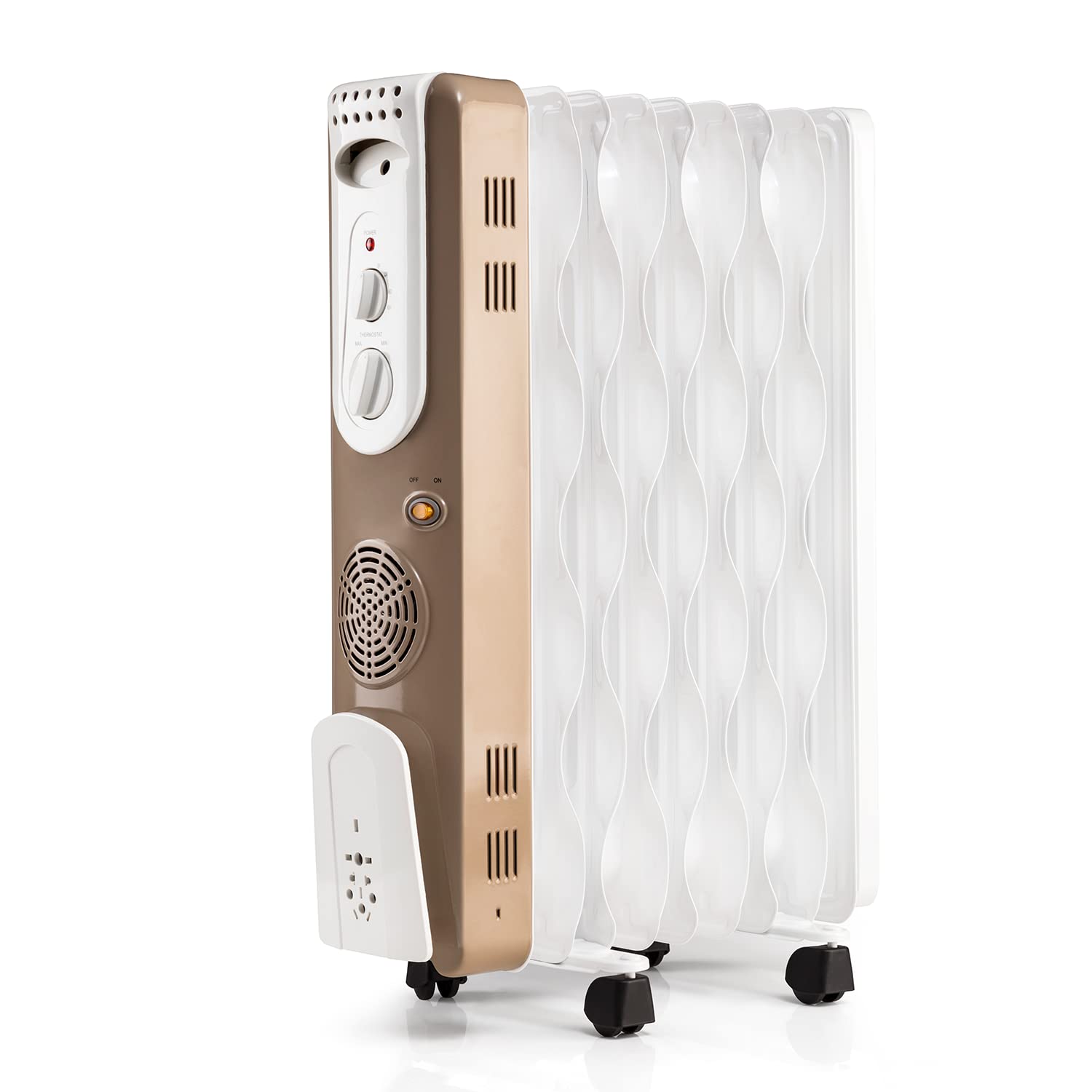 USHA 3609FS PTC 2000-Watt Oil Filled Radiator (White)