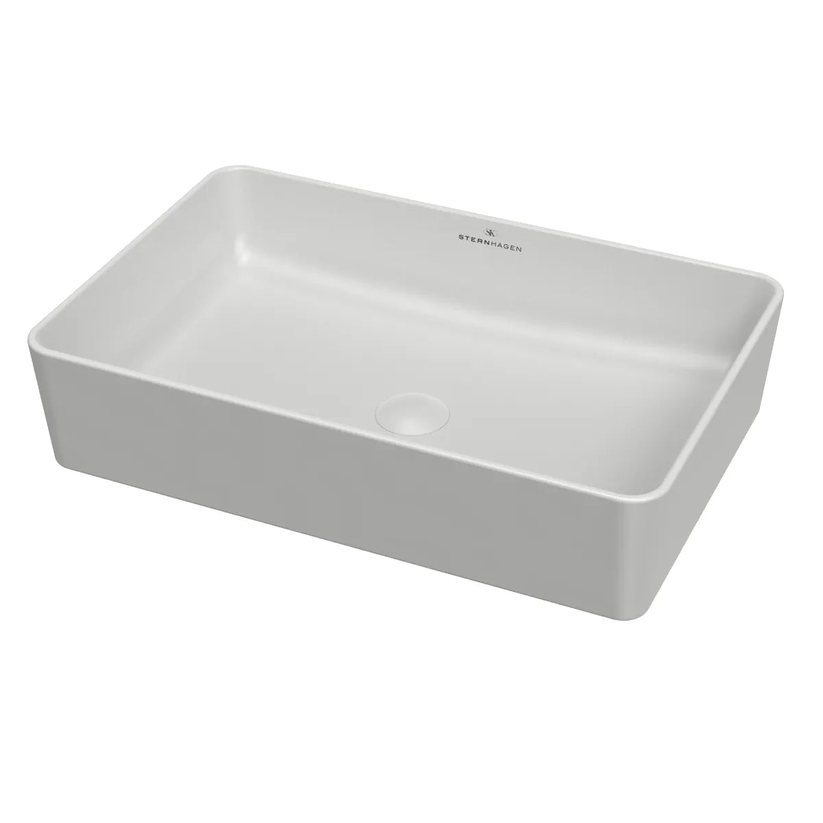 Sternhagen SLOANE SH10411 Curved Rectangular Ceramic Basin with Waste Pop Up - Integrated Look