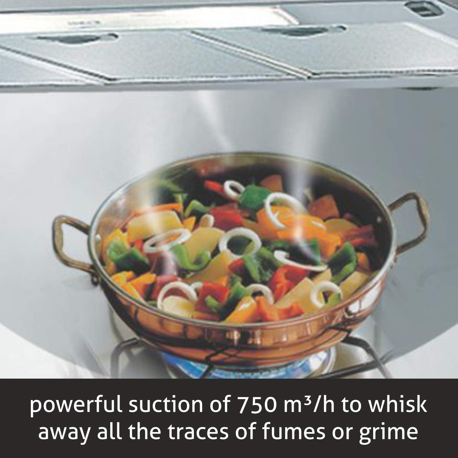 Glen Straight Line Kitchen Chimney 60 cm Junior 6000 SS Baffle Filter - 750