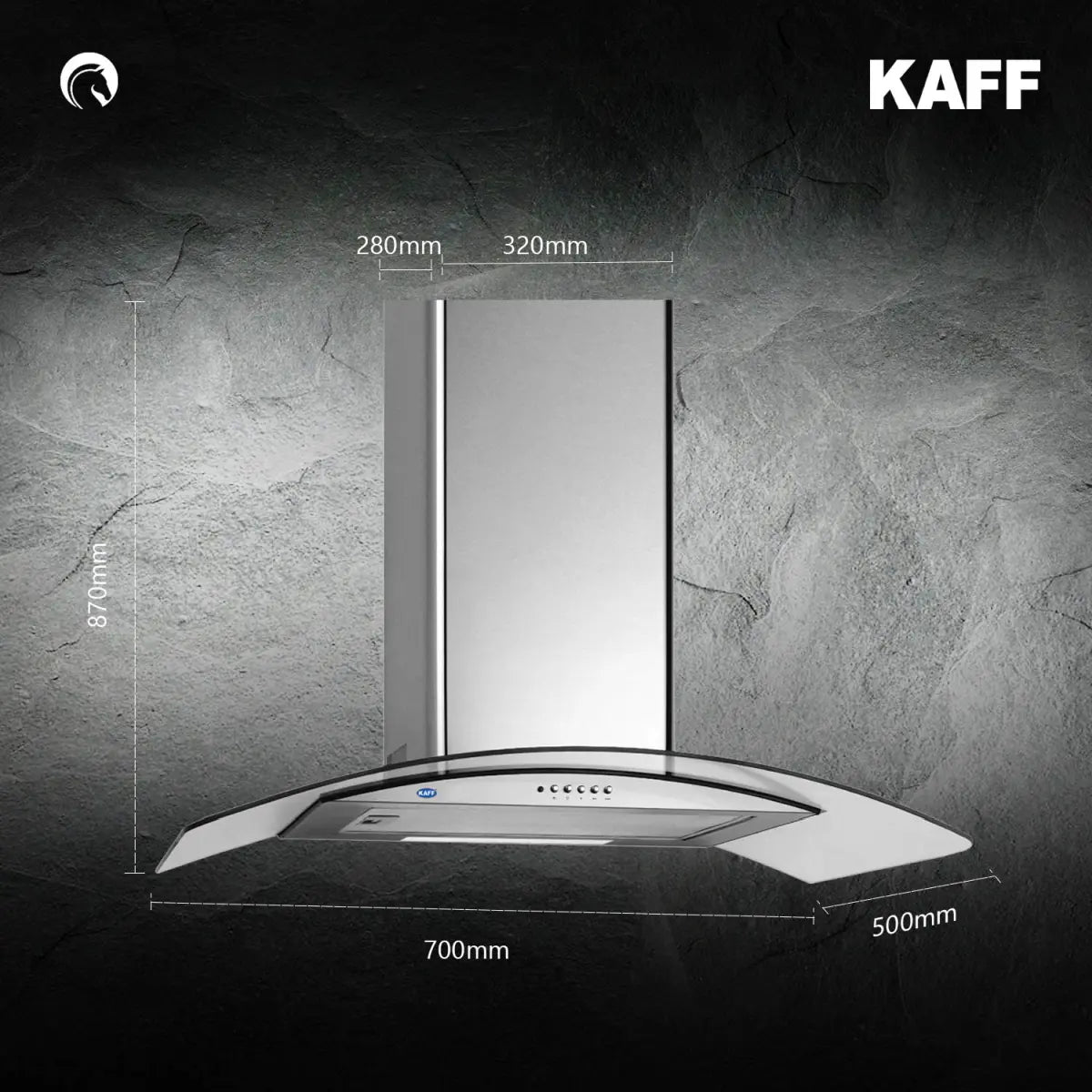 Kaff Opec MX 70 Cm Wall Mount Chimney