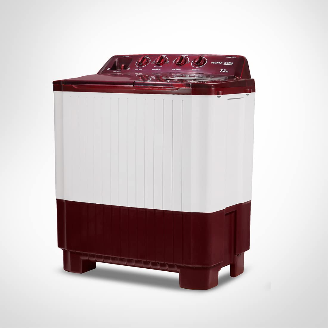 Voltas beko 7.2 kg Semi-Automatic twin tub Washing machine (WTT72) Burgundy