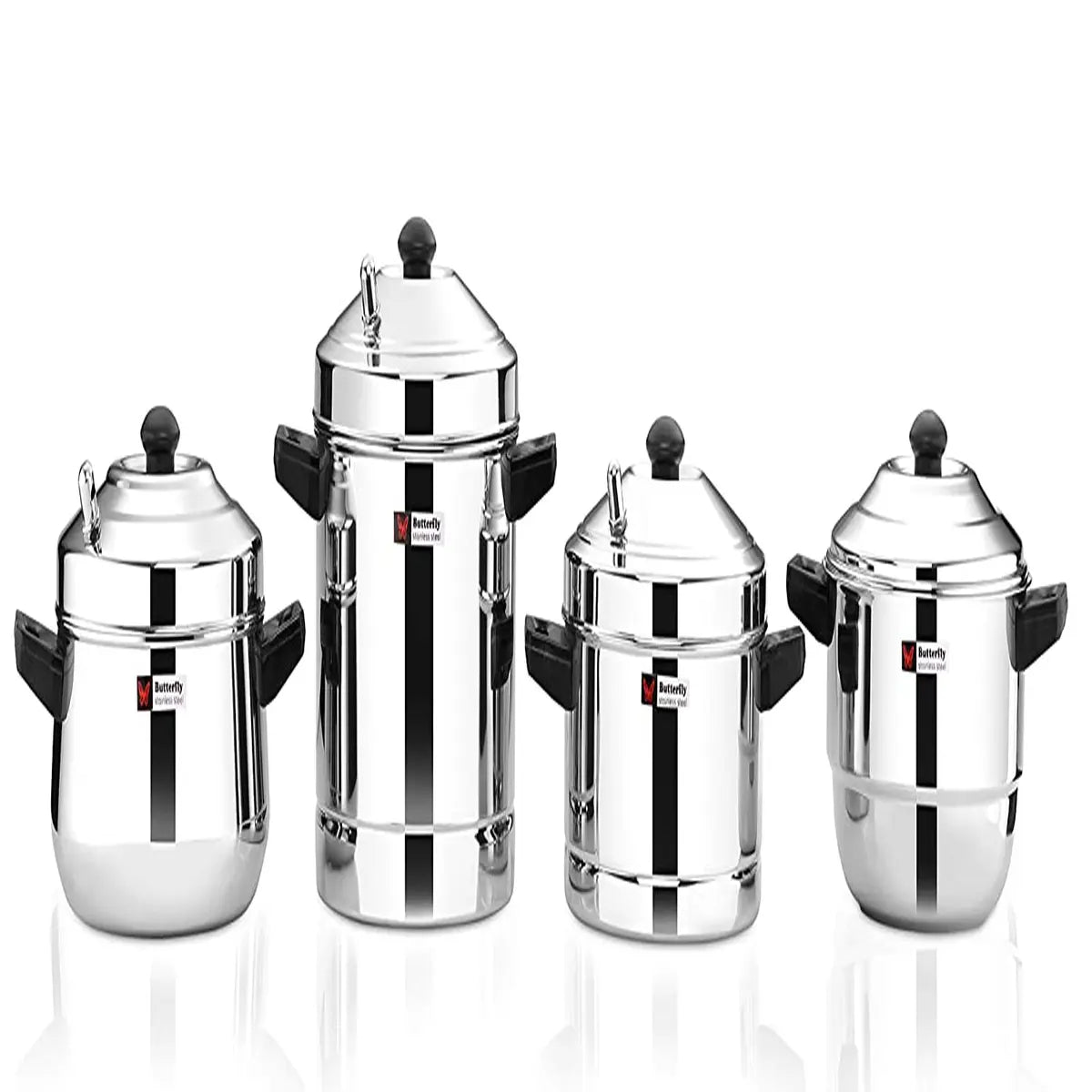 Butterfly Stainless Steel Idli Cooker, Idly Maker with 6 Plates, 24 idlis, Silver
