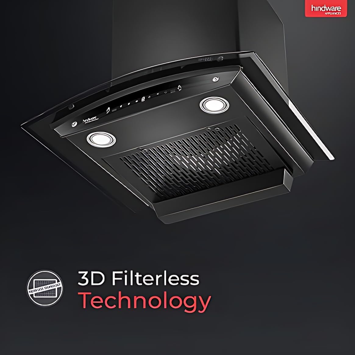 Hindware Divina Neo 60 AutoClean Chimney with Motion Sensor & Touch Control (1200m³/hr)