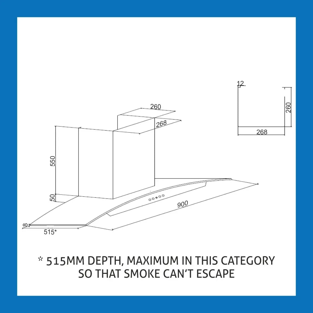 Glen 6071 Bl 1000m3 60 Cm Chimney
