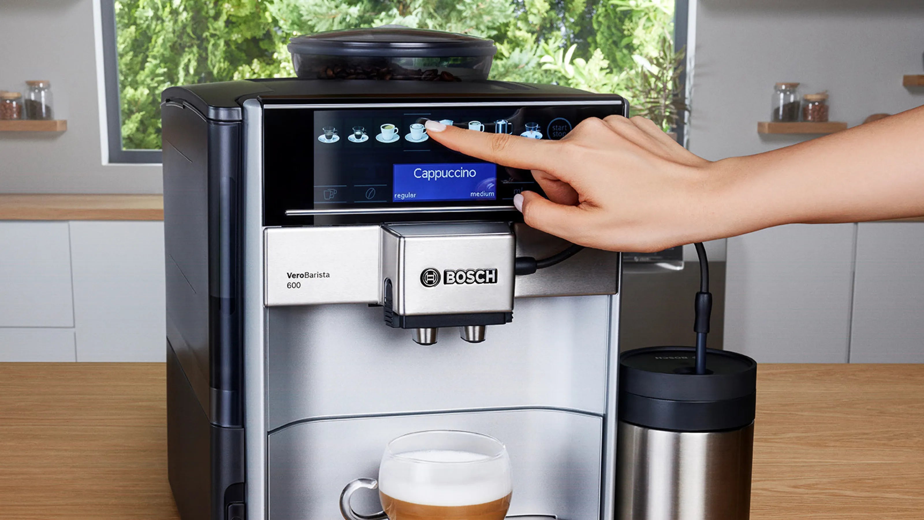 Bosch TIS65621IN Series 6 Fully automatic coffee machine Vero Barista 600 Silver, Removable water tank