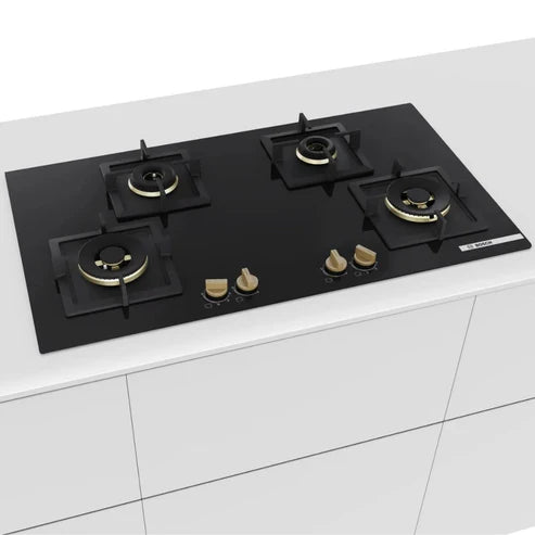 Bosch 90cm Chimney DWK98IJ60I + 90cm Hob Series 6 True Brass 3D PNF9B6G20I