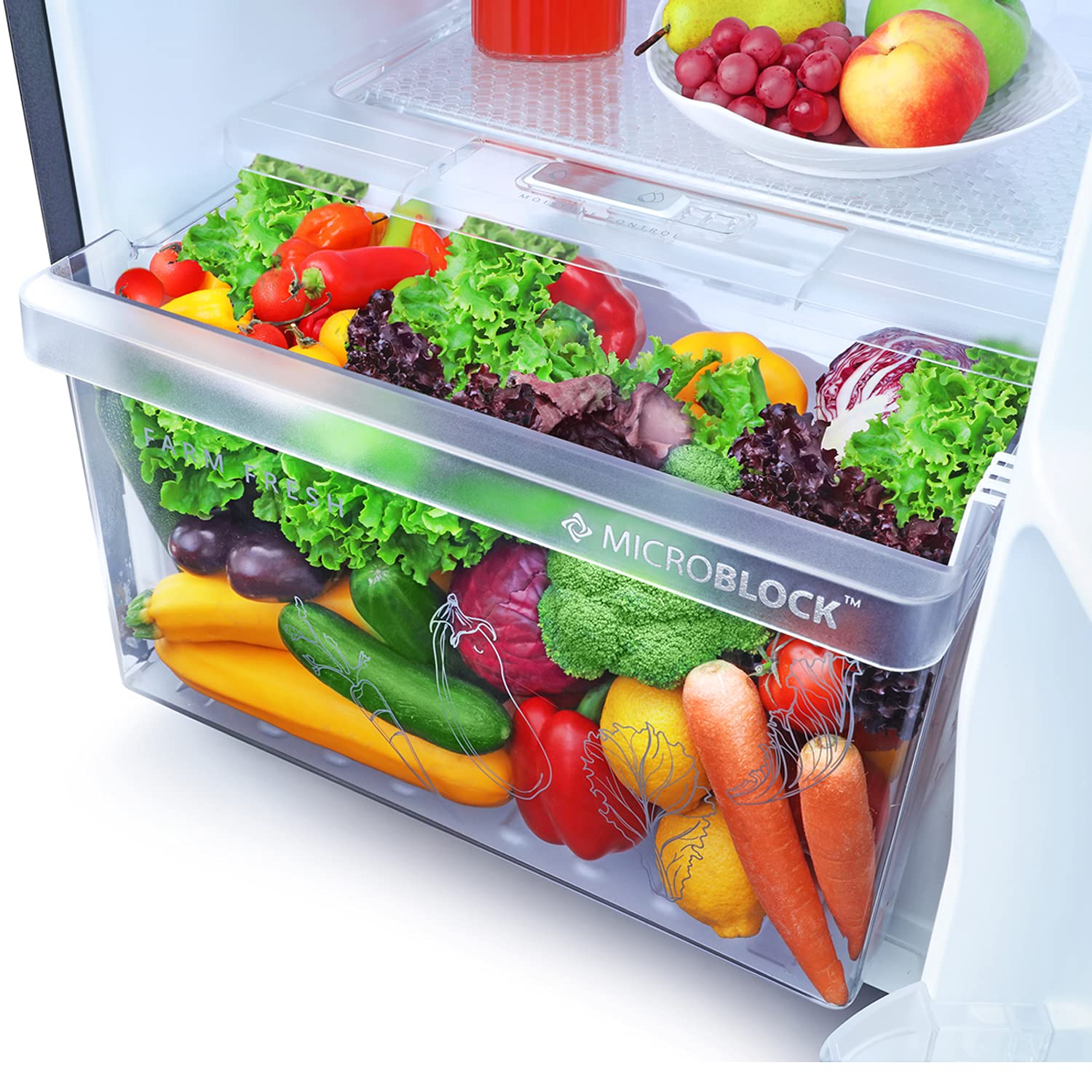 Whirlpool 265 L 2 Star Frost-Free Double Door Refrigerator (NEOFRESH GD PRM 278 2S, Crystal Black, Glass Door, 2022 Model)
