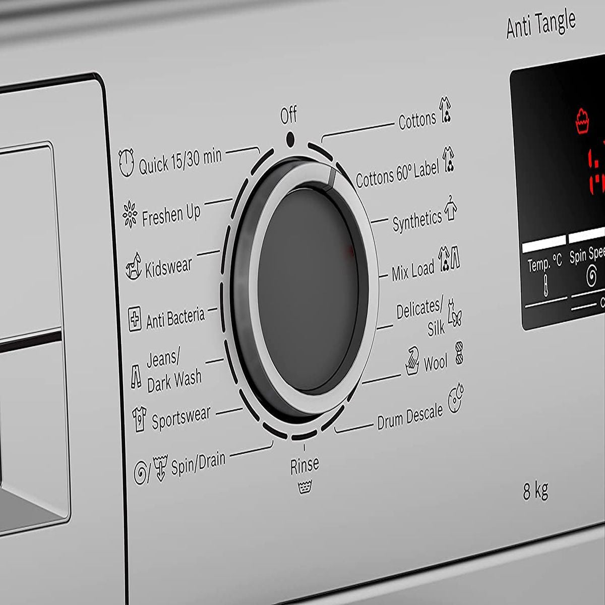 Bosch 8 kg 5 Star 1200RPM INVERTER TOUCH CONTROL Fully Automatic Front Load with Heater Silver (WAJ2426PIN)