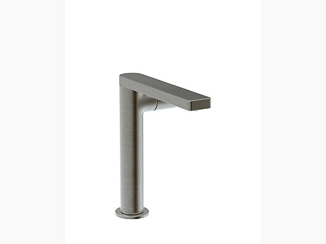 kohler K-73159T-7-BN Single-control tall basin faucet without drain in brushed nickel