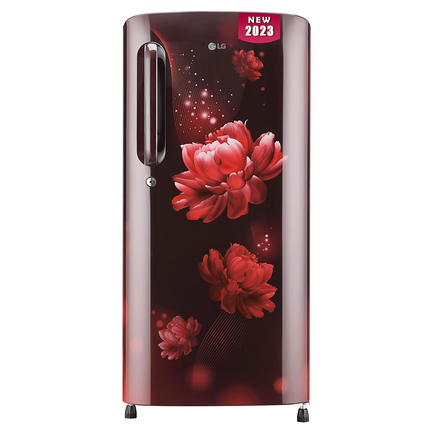 LG 185 L 3 Star Direct-Cool Single Door Refrigerator (GL-B201ASCD, Scarlet Charm, Moist 'N' Fresh)