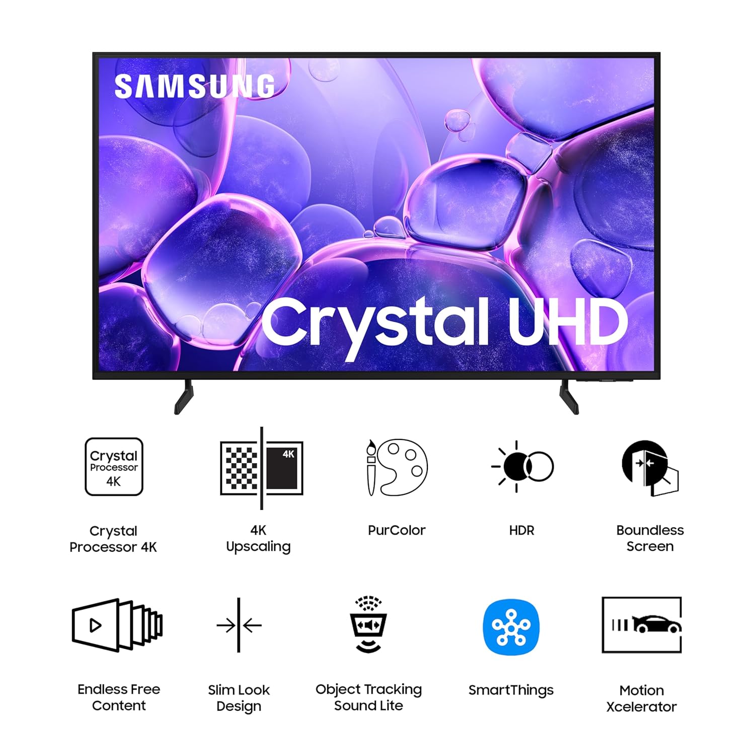 Samsung 55 Crystal 4K Ultra HD Smart LED TV UA55U8100FULXL (Black)