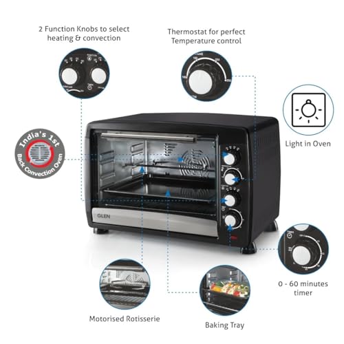 Oven Toaster Griller (OTG) -48 Litres, Full Back Convection, Motorized Rotisserie, 2000W - Black (5048RC) Original price₹ 13,995 Current price₹ 10,496 Save 25%