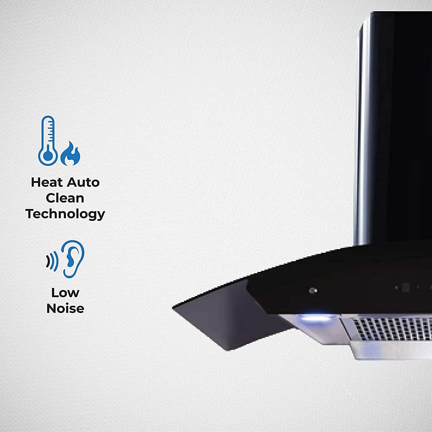 Elica 90 cm 1200 m3/hr Filterless Auto Clean Chimney with Free Kit (WDFL HAC TOUCH 90 MS, Touch + MS Control, Black)