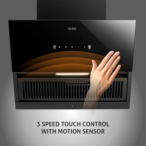 Glen Auto Clean Glass Filterless Chimney with Motion Sensor 1200 m3/h 60cm (CH6064AC60)