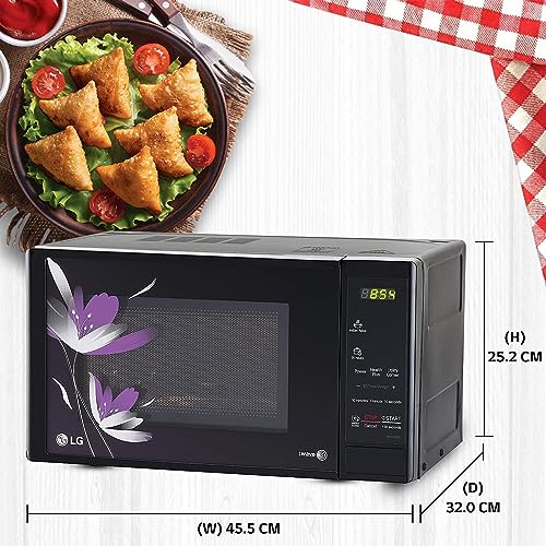 LG 20 L Solo Microwave Oven (MS2043BP, Black, With Health Plus Menu & Steam Clean)
