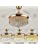 oltao Tiara Gold Chandelier Fan with Noiseless Retractable Blade