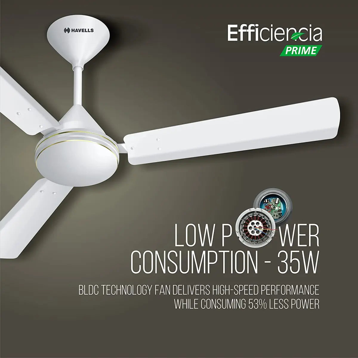 Havells BLDC Fan Efficiencia Prime 1200 mm White