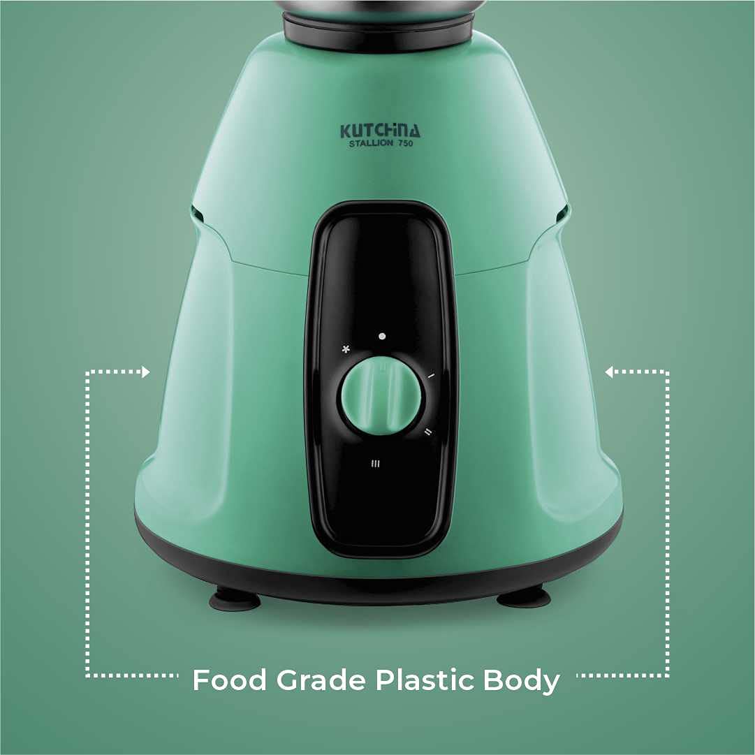 KUTCHINA Mixi Grinder 750 Watt with 3 Jars Green ‎Stallion