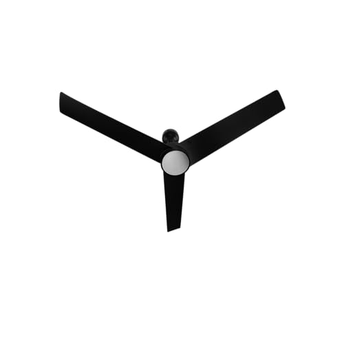 eFF4 Artistic+ 1200mm 3 Blade 5 Star BLDC Ceiling Fan, Black, with Aerodynamic ABS Blades