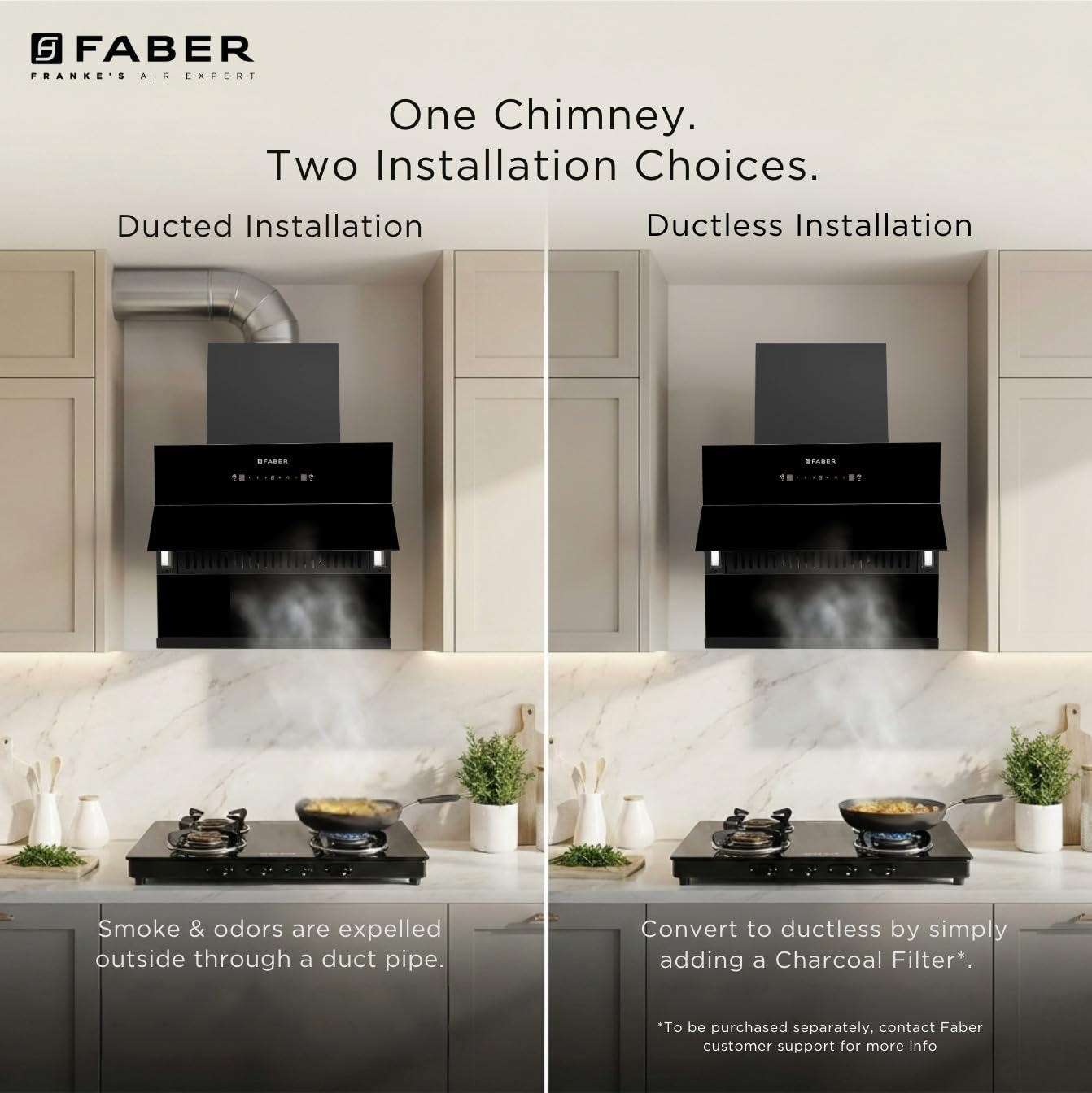 Faber Energy 90cm BLDC Chimney|1500m³/hr|9 Speed|Silent Hood|Efficient|Filterless|Touch&Gesture Control