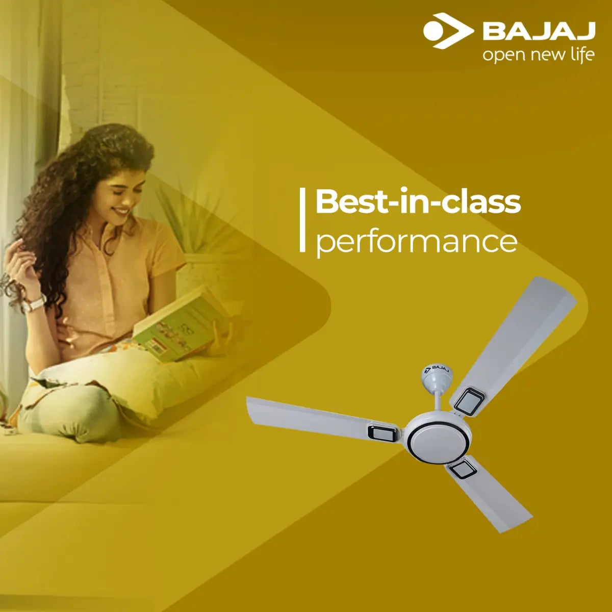 Bajaj Grace  BBD 1200 mm High speed Ceiling fan (Moon Light White)
