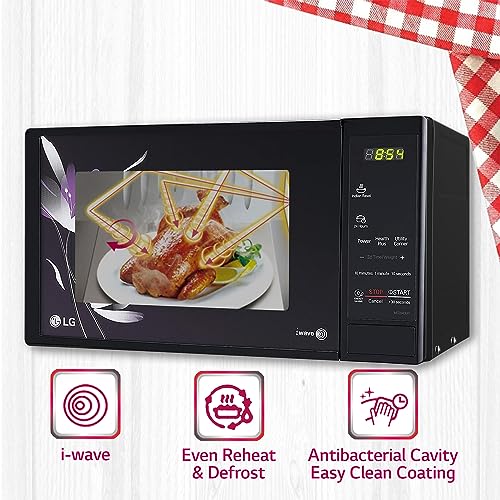 LG 20 L Solo Microwave Oven (MS2043BP, Black, With Health Plus Menu & Steam Clean)