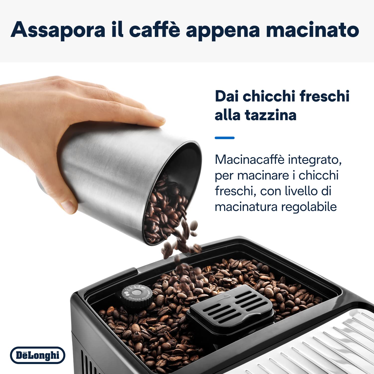 DeLonghi DINAMICA ECAM350.55.B: 24+ Function Fully Auto Coffee Machine for Espresso, Americano, Cappuccino, Latte, Macchiato