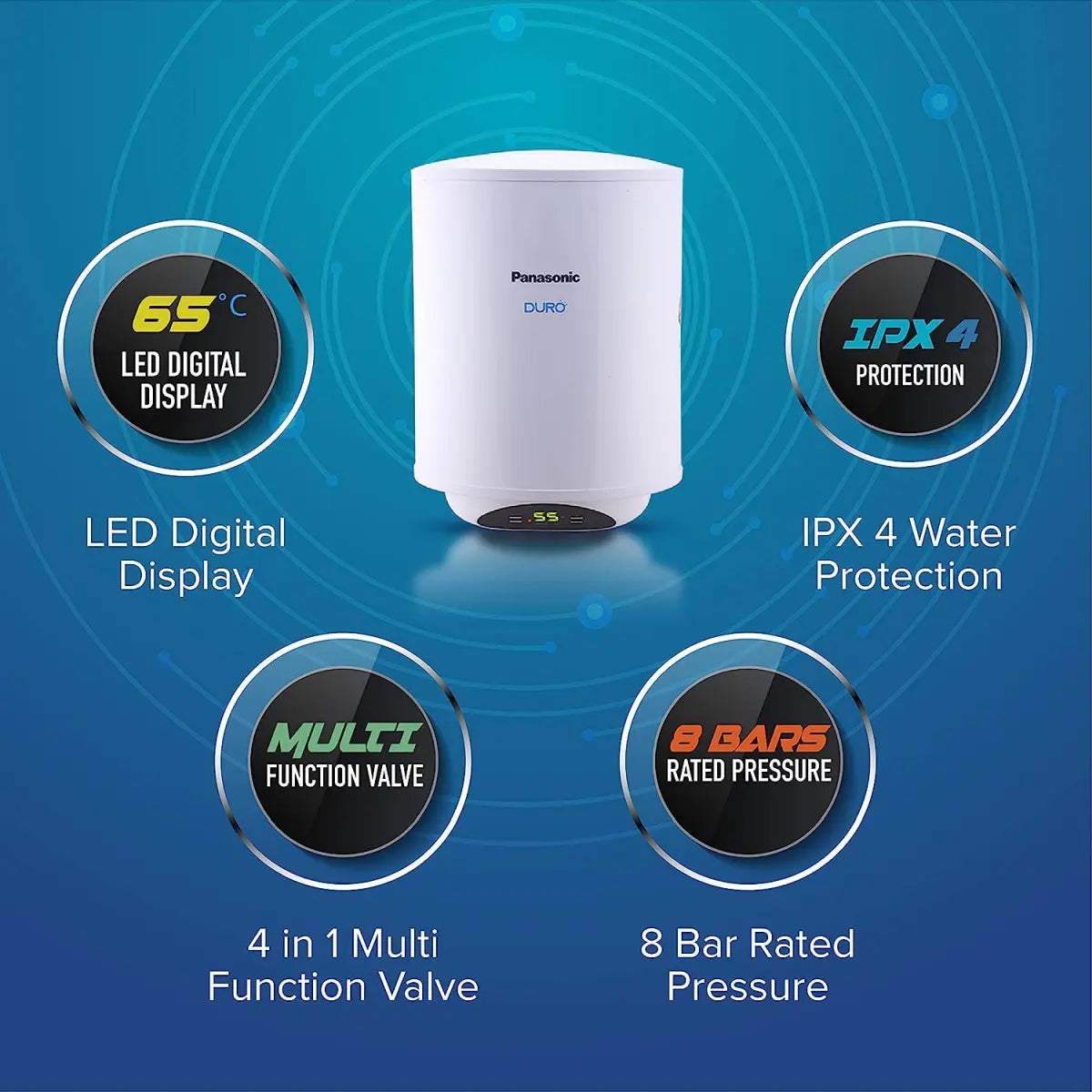 Panasonic Duro Digi 10L Water Heater (White)