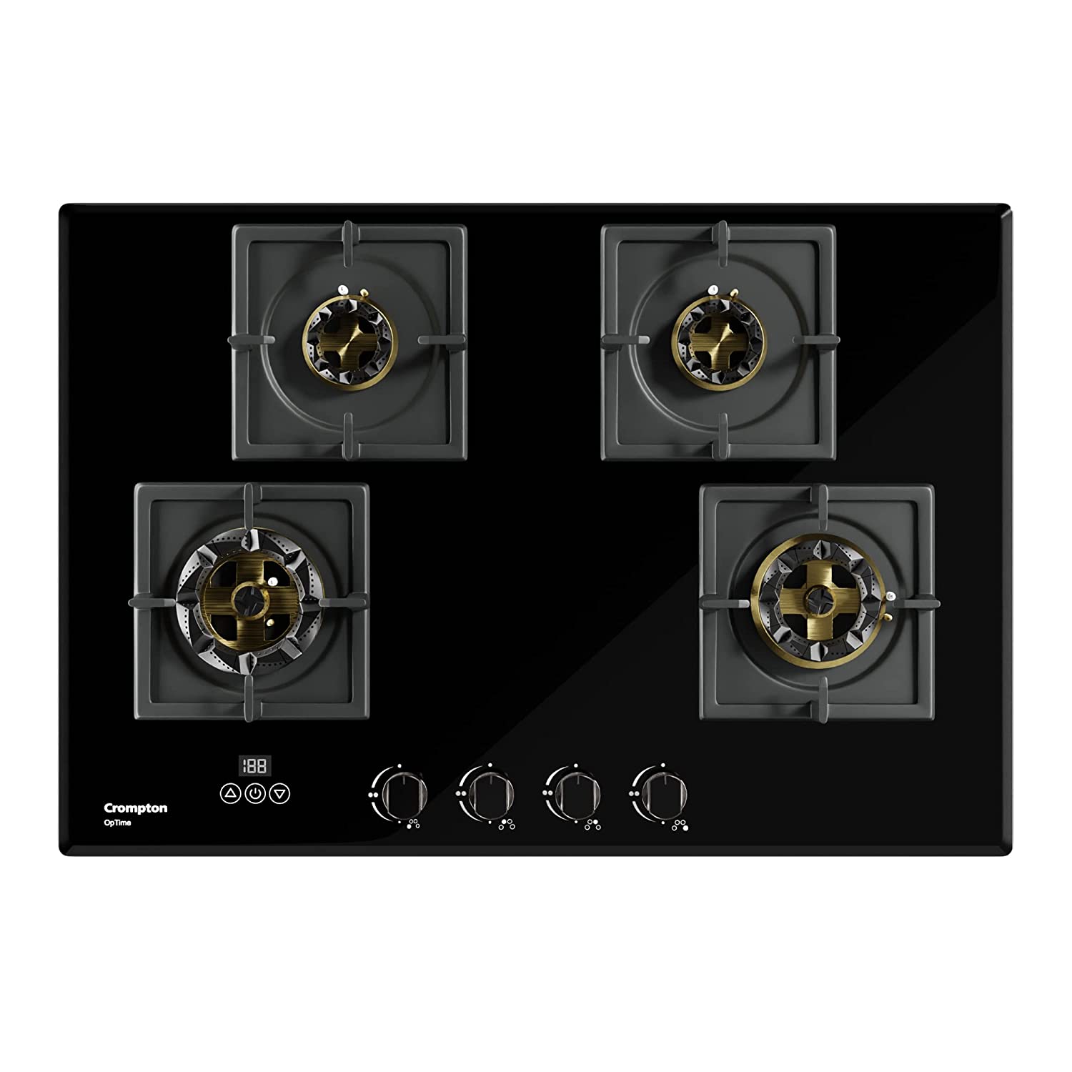 Crompton OpTime Gas Hob 78cm 4burner MBLK