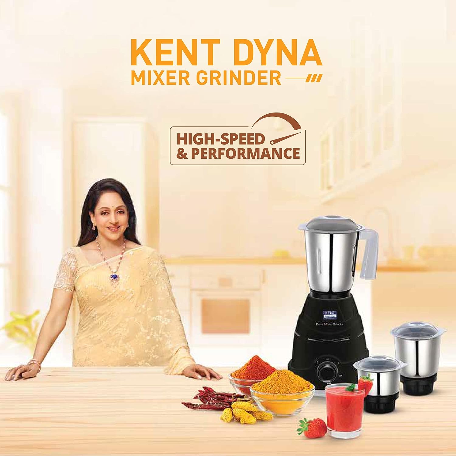 KENT Dyna Mixer Grinder | Stainless Steel Jars