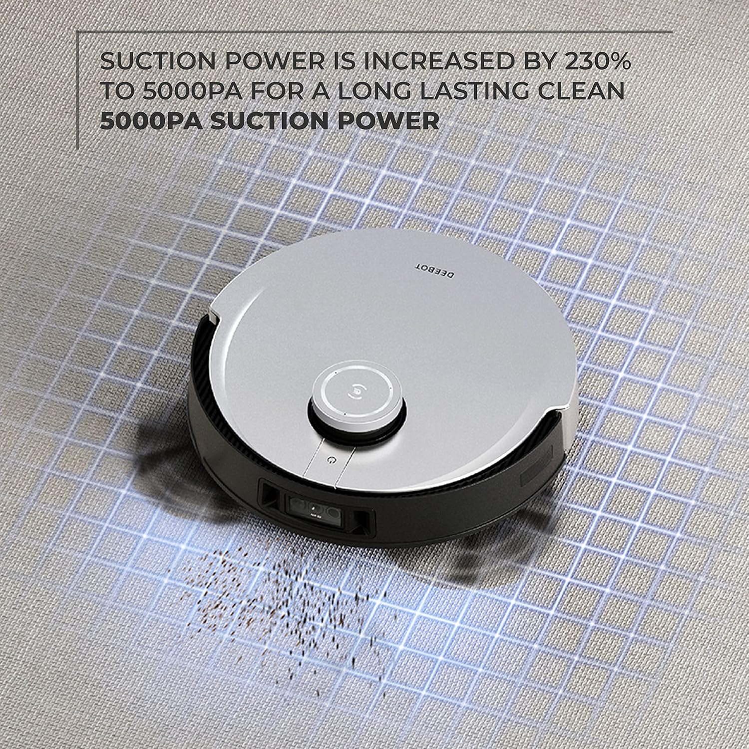 ECOVACS DEEBOT 2-in-1 Vacuum Cleaner, 5000 Pa Suction, All-in-One Omni Station, AIVI 3D & TrueMapping