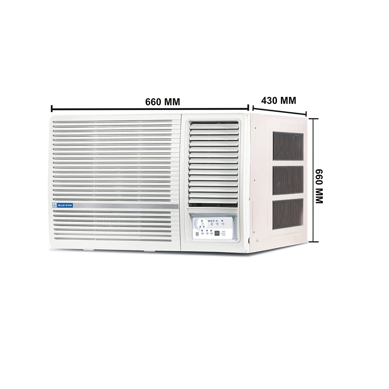 Blue Star 1 Ton 3 Star Fixed Speed Window AC (Copper, Turbo Cool, Humidity Control, Fan Modes-Auto/High/Medium/Low, Hydrophilic Blue Fins, Dust Filters, Self-Diagnosis, 2023 Model, WFA312LN, White)