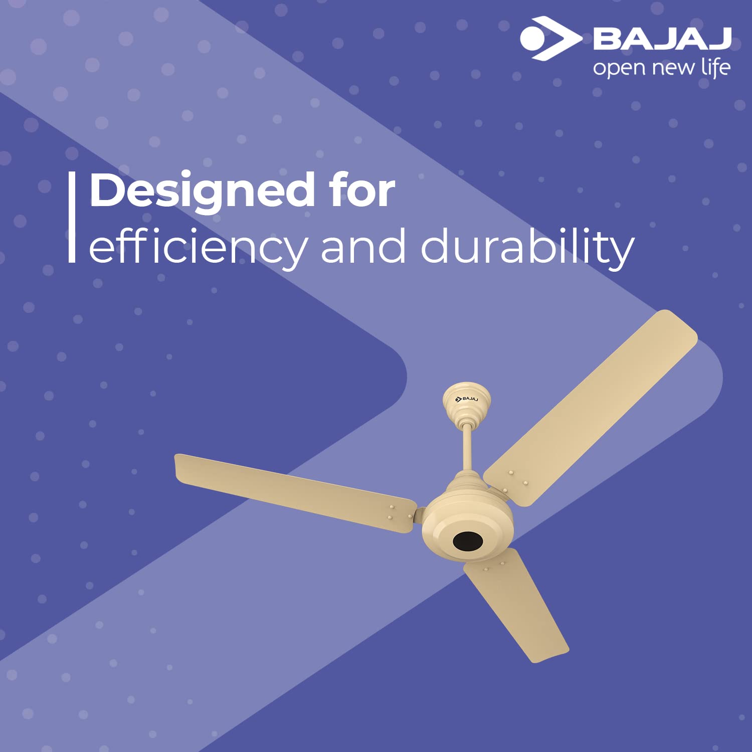 Bajaj Energos 26 1200mm 48 inch  BLDC Ceiling Fan Base Ivory