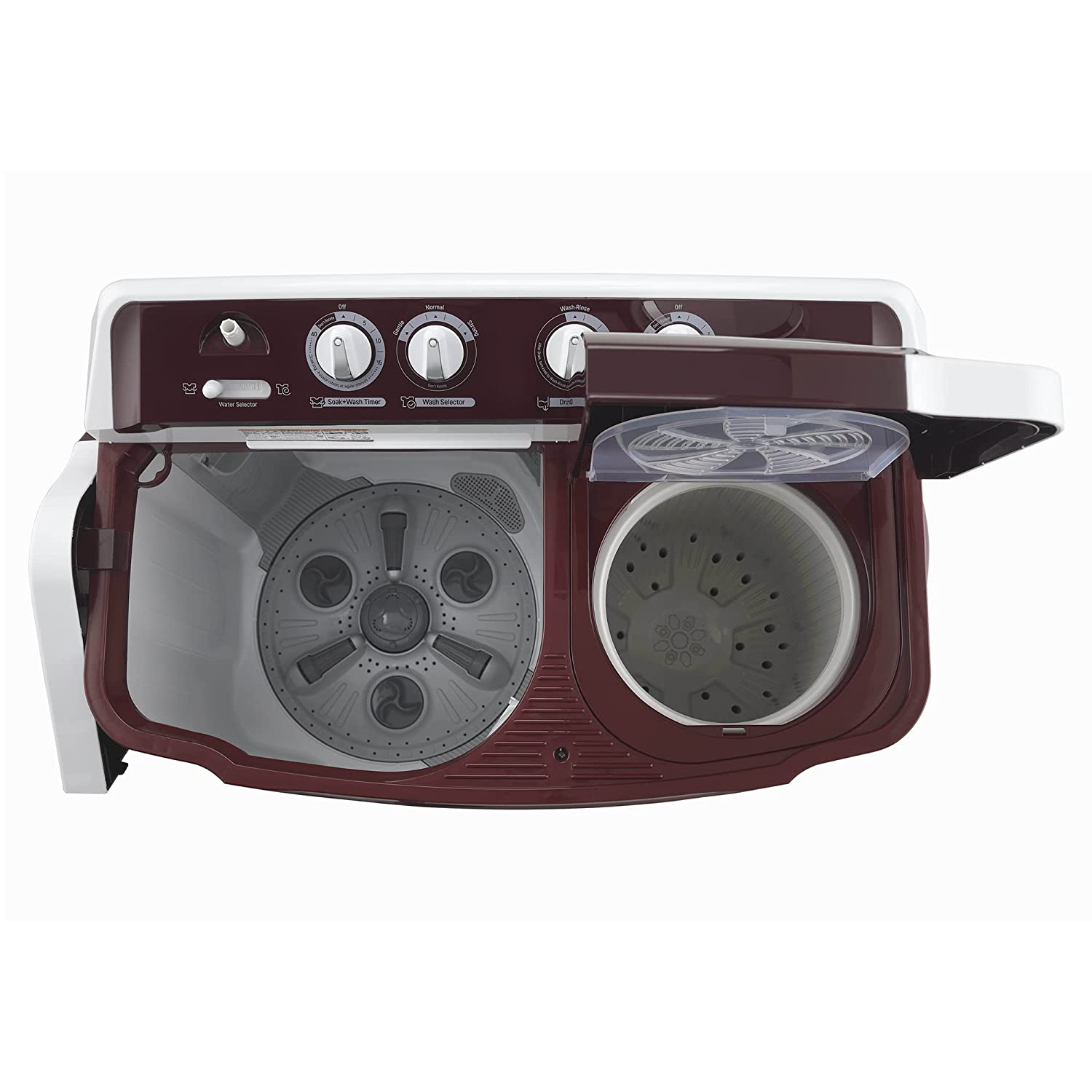 LG 8.5 kg 5 Star Washing Machine P8530SRAZ Burgundy