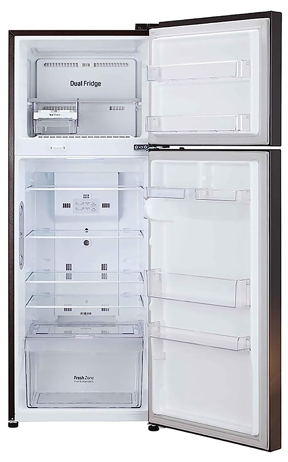 LG 308 L 3 Star Inverter Linear Frost-Free Double-Door Refrigerator (GL-T322RHPN, Hazel Plumeria, Convertible)