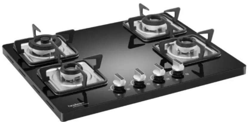 Hindware Rosia 4B 60CM Glass Automatic Gas Stove  (4 Burners)