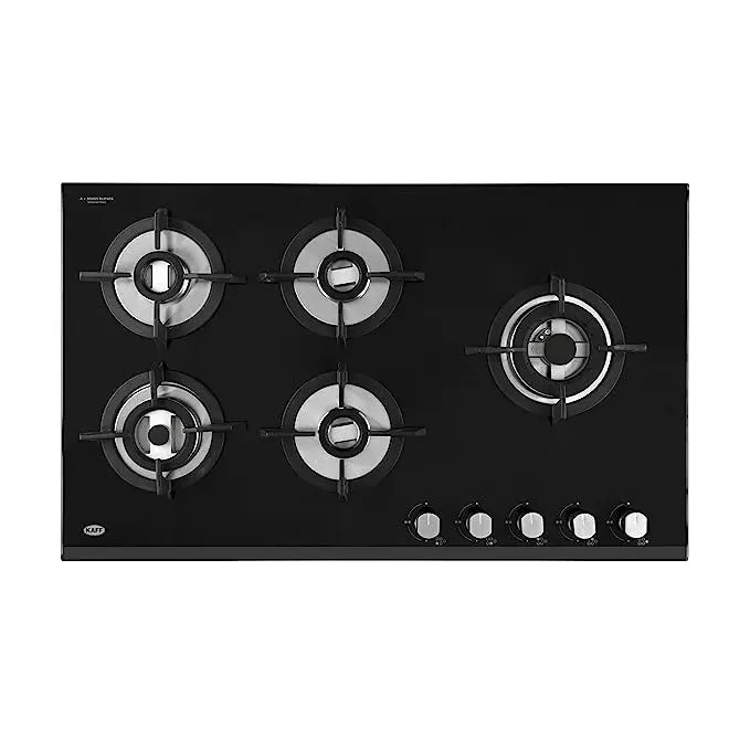 Kaff KH 86 BR 53 | Powerful Brass Burners | Auto Ignition | Cast Iron Grills | Metal Knobs | Built in Hob