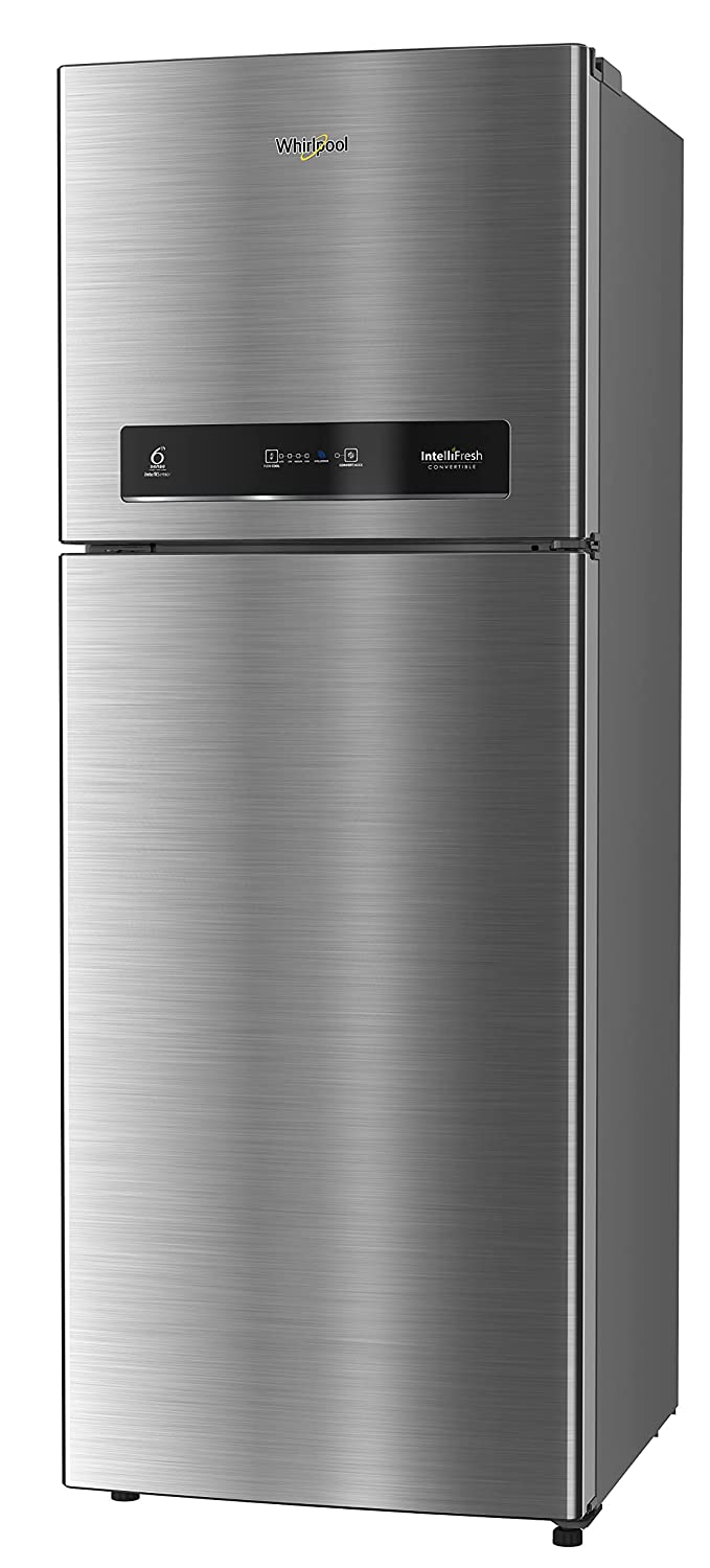 Whirlpool 340 L 3 Star with Inverter Double Door Refrigerator with Adaptive intelligence technology (IF INV CNV 355 COOL ILLUSIA 3S, Cool Illusia Steel, Convertible, 2022 Model)