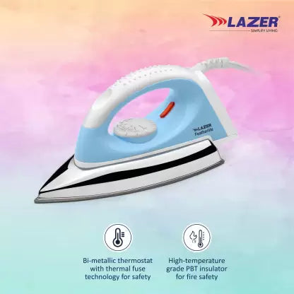 Lazer Featherlite 1000 W Dry Iron  (Sky Blue)