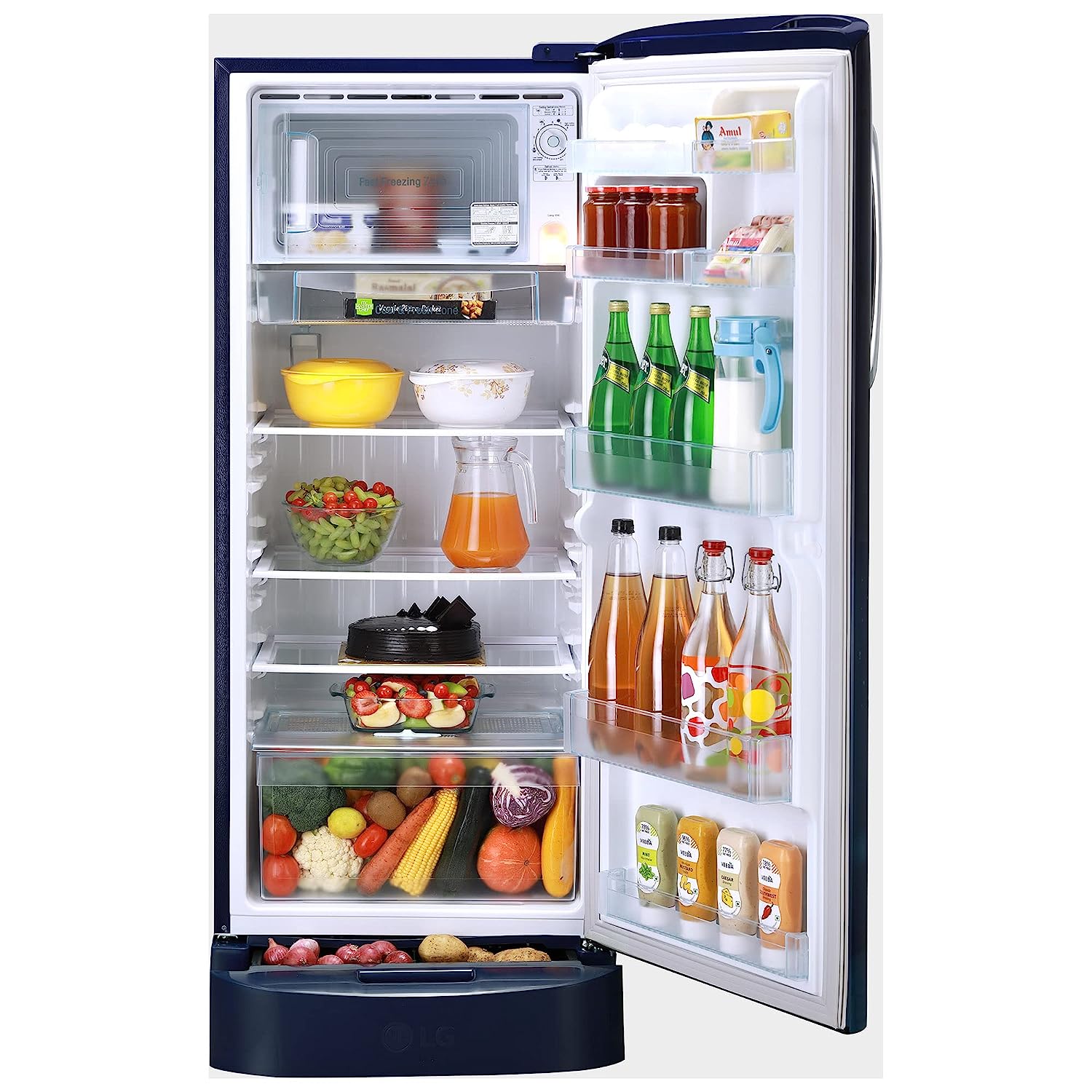 LG Refrigerator  ‎GL-D241ABEY 224Lt  ‎Blue Euphoria