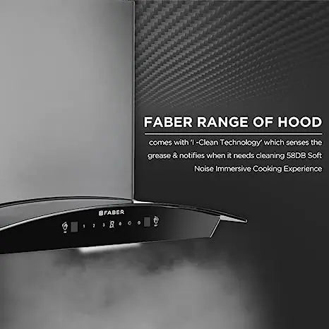 Faber AutoClean Chimney PRIMUS PLUS ENERGY IN HCSC BK 60,Touch & Gesture Control,Black- 5 Year Warranty - Comprehensive AutoClean Technology
