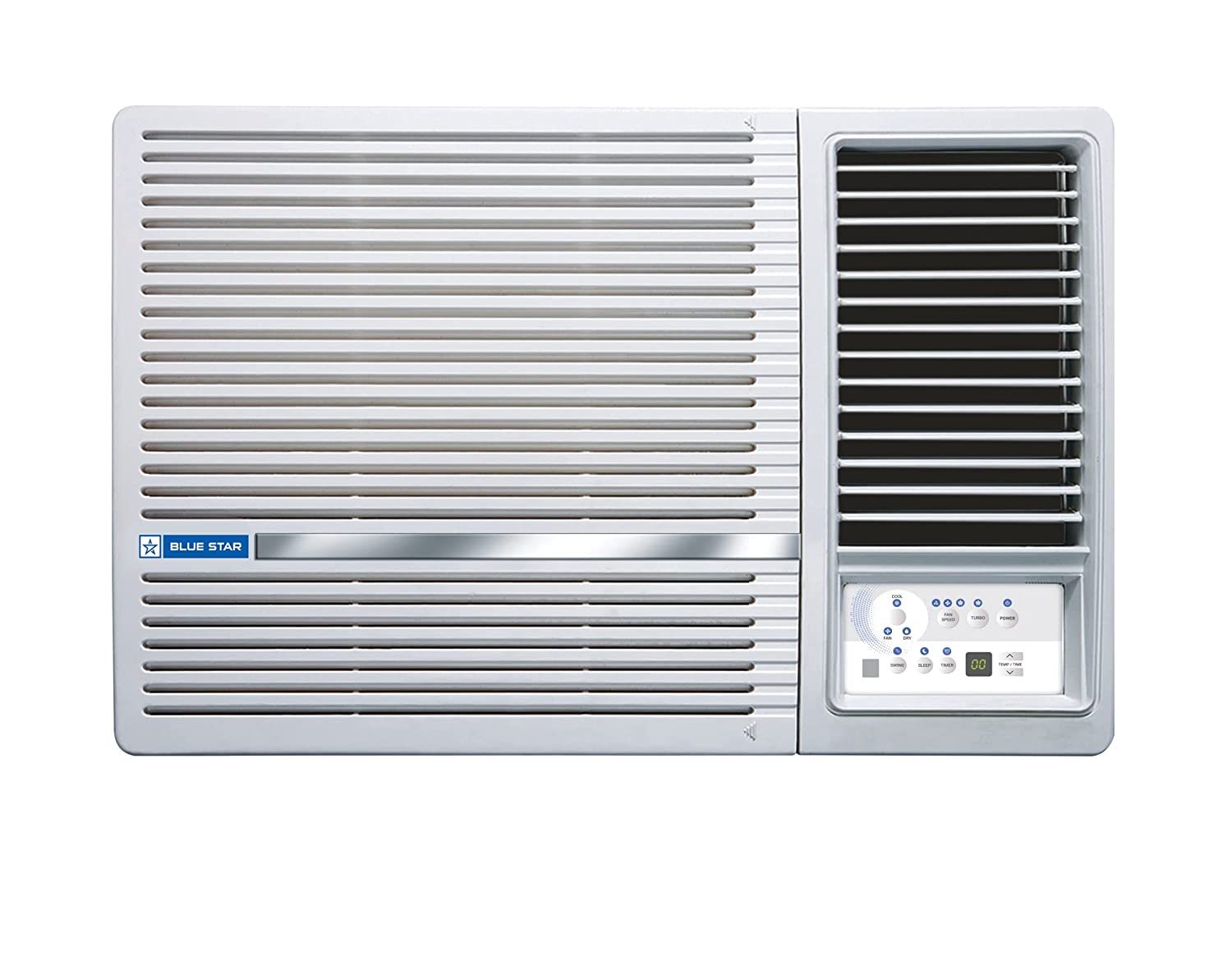 Blue Star 1.5 Ton 3 Star Fixed Speed Window AC (Copper, Turbo Cool, Humidity Control, Fan Modes-Auto/High/Medium/Low, Hydrophilic Blue Fins, Dust Filters, Self-Diagnosis, 2023 Model, WFA318LN, White)