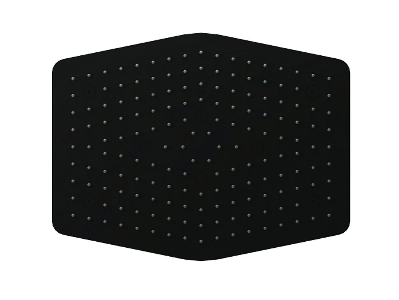 kohler K-29959IN-BL Dual flow hexagonal 425mm x 330mm rainpanel in matte black