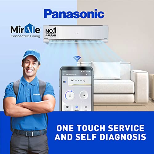 Panasonic 1.5 Ton 4 Star Wi-Fi Inverter Smart Split AC (Copper Condenser, 7 in 1 Convertible with AI, 4 Way Swing, PM Filter, CS/CU-NU18YKY4W,2023 Model, White)
