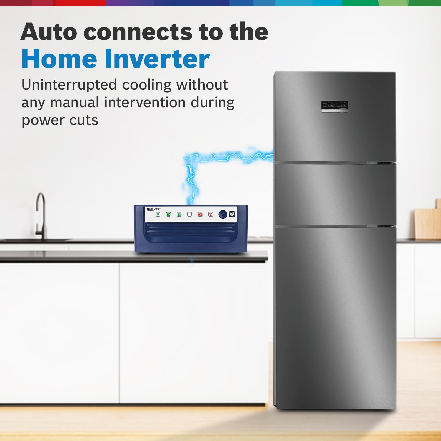 Bosch 335L Max Flex 3 Star 8-in-1 Convertible Vario Inverter Frost Free Triple Door Refrigerator Smoky Silver (CMC36K03NI)