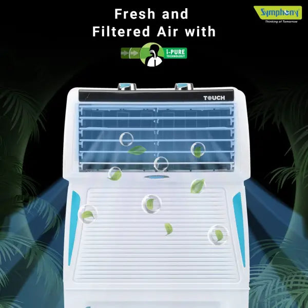 Symphony Touch 20 Personal Room Air Cooler 20-litres, Honeycomb Pad