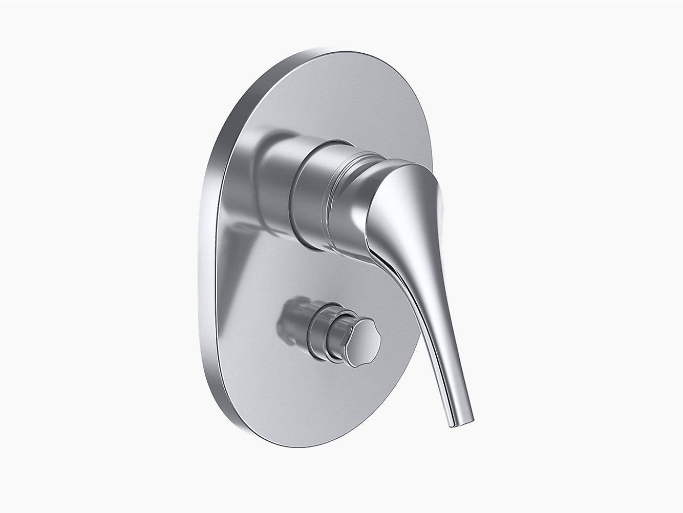 kohler K-23971IN-4FP-CP Recessed bath and shower trim with diverter in polished chrome
